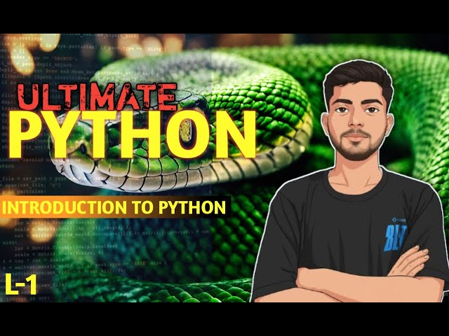 ULTIMATE PYTHON CRASH COURSE |Python for Beginners in Hindi | lecture 1 | introduction to python