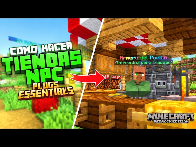 Como crear una TIENDA para tu SERVIDOR de MINECRAFT PE PlugsEssential el mejor addon para servidores