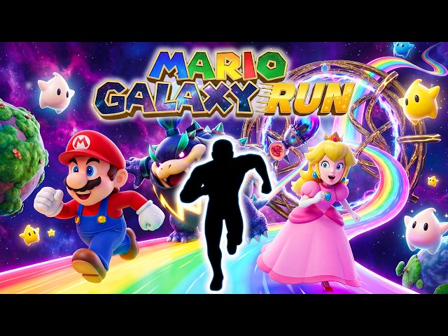 SUPER MARIO GALAXY RUN Immersive Interactive Warm Up | Defeat Space Bowser! | Viral Interactive Game