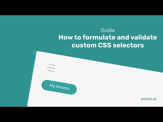 How to formulate and validate custom CSS selectors using Chrome console