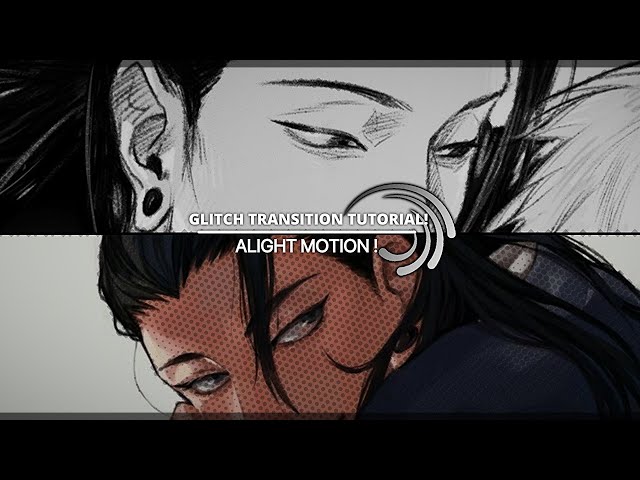 COOL GLITCH TRANSITION TUTORIAL IN 「Alight Motion 」
