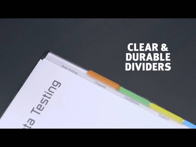 Build a Better Binder with Avery® Clear Easy View Plastic Dividers