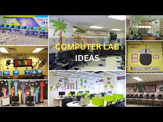 School computer lab design | computer lab decoration | computer lab design