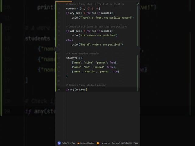 When should you use any() and all() functions? Boost Readability When to Use any() and all() in