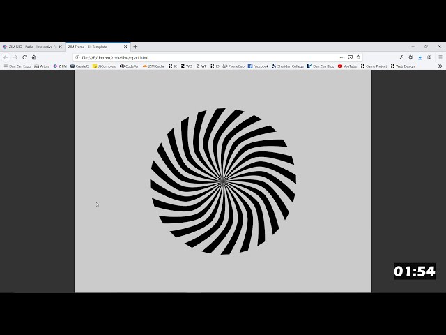 Code in FIVE Minutes with ZIM (11 - Op Art) JavaScript for HTML Canvas - Learn with ZIMjs