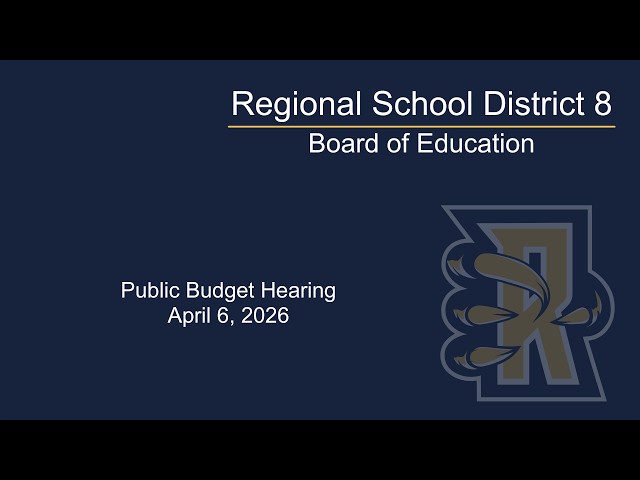 RHAM Board of Education Public Budget Hearing