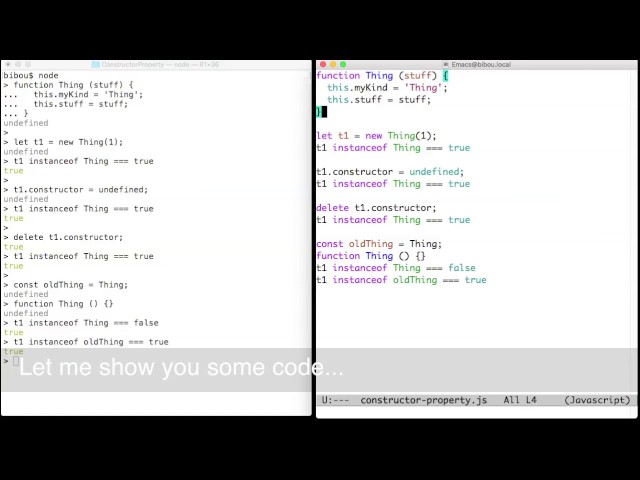 The constructor property