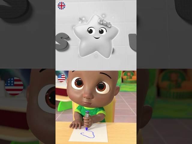 Learn letters O-Z 🔠 British & American ABC Song 🎶 #nurseryrhymes #kidsongs #shorts