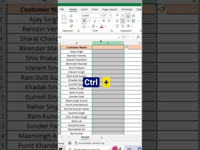 Insert Column & Row in Excel 😱 #shorts #excel #exceltips #exceltricks