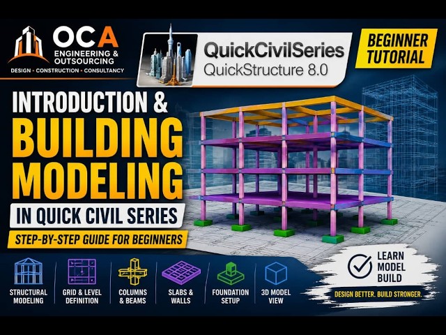 How to Model a Building in Quick Civil Series | Beginner Tutorial