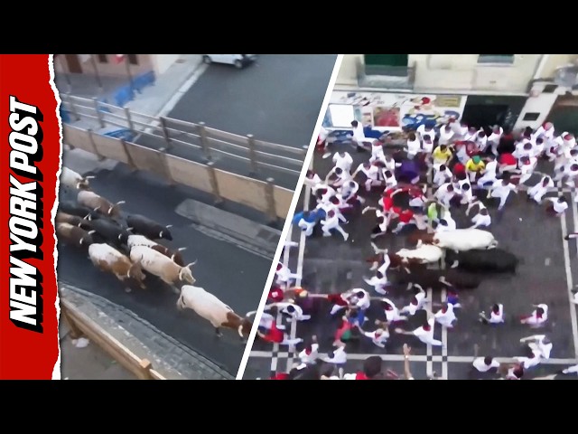 Chaos After Runners Are Trampled in Spain’s Annual Bull Run