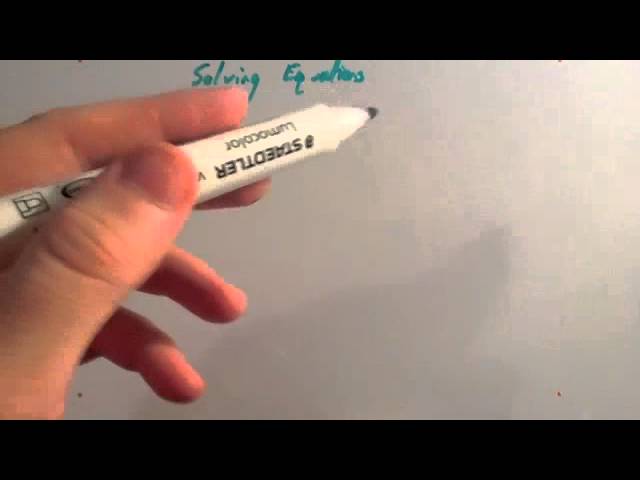 Solving Equations - Corbettmaths