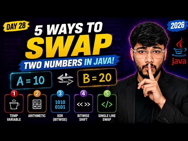 5 Ways to Swap Two Numbers in Java! 🔥 [2026]