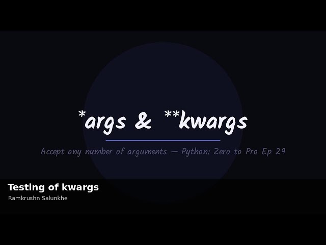 **Python *args and kwargs Explained (Accept ANY Number of Arguments)