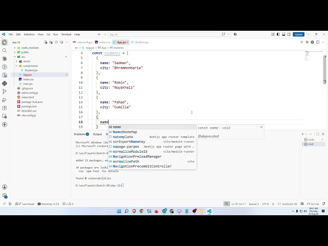 Ayets Batch 1 - Day 22 (React Router)