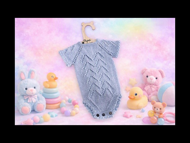 STEP BY STEP How to make a PARADISE ROMPER with TWO NEEDLES for NEWBORN babies