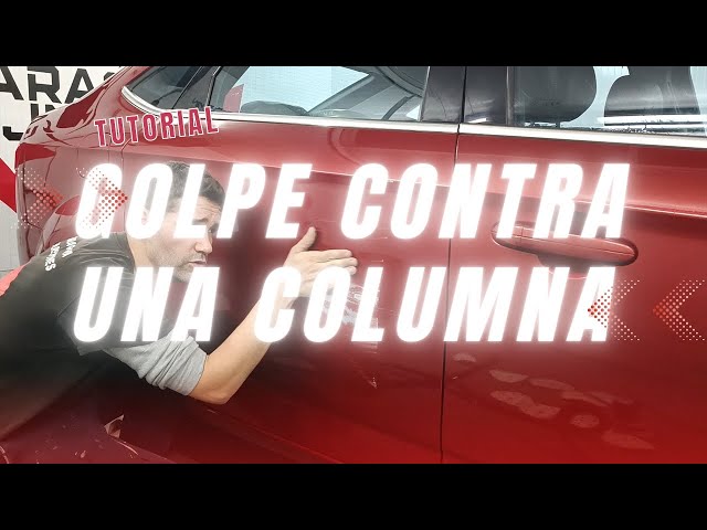 COMO reparar GOLPE en una PUERTA (le dio a una columna)🚗🔨