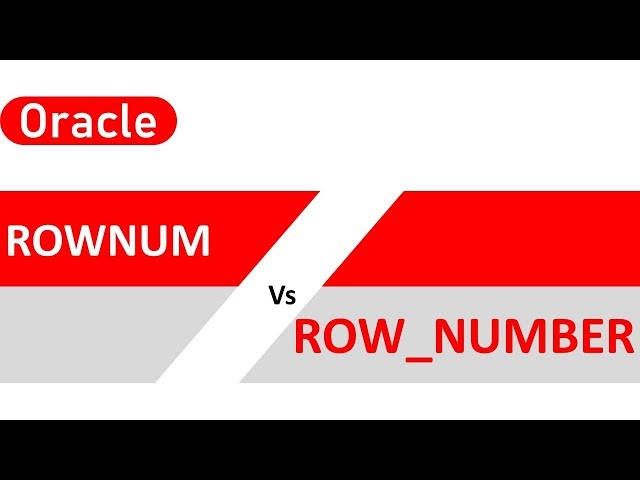 Oracle rownum vs row number