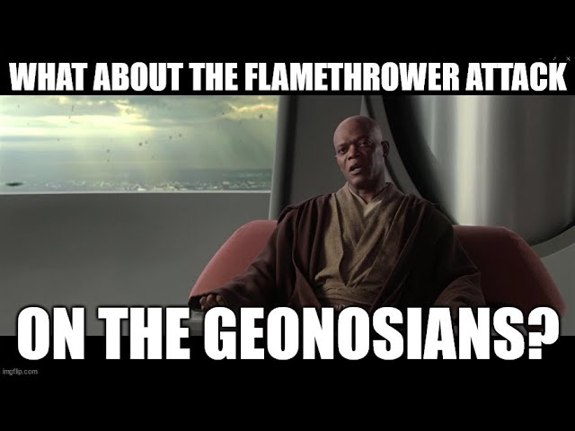 What about the droid attack on the Wookiees?