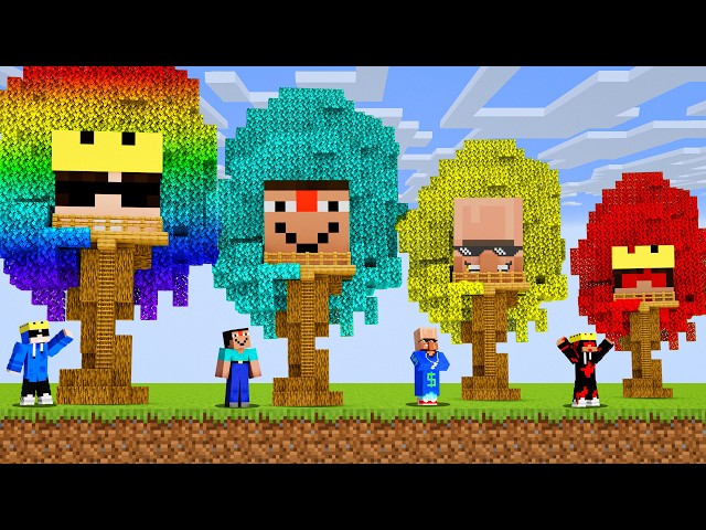 POOR vs RICH: Treehouse Survival Battle in Minecraft!