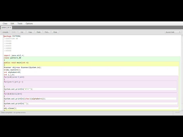 Blue Java : pattern program part 40