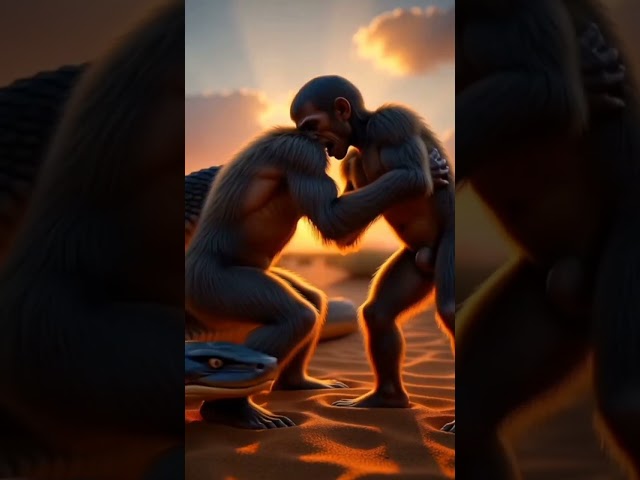 Hominids Devoured by Giant Python | Prehistoric Survival in Desert