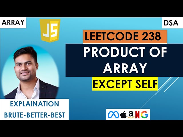Product of Array Except Self | Leetcode 238 | JavaScript | No Division | Prefix Sum