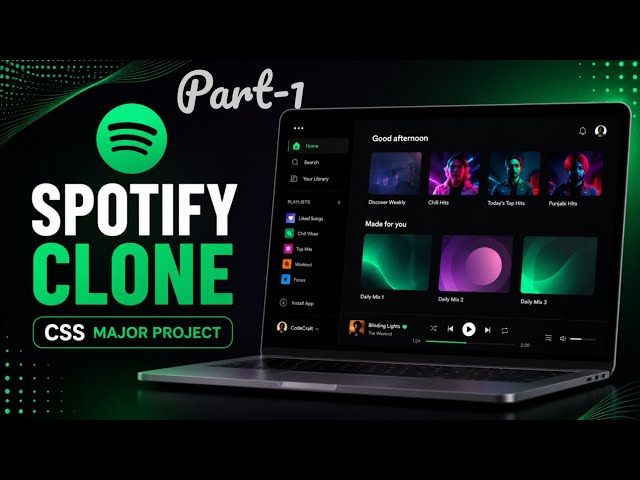 Spotify Clone using CSS 🔥 Full Project Tutorial | Web Development #programming #project 