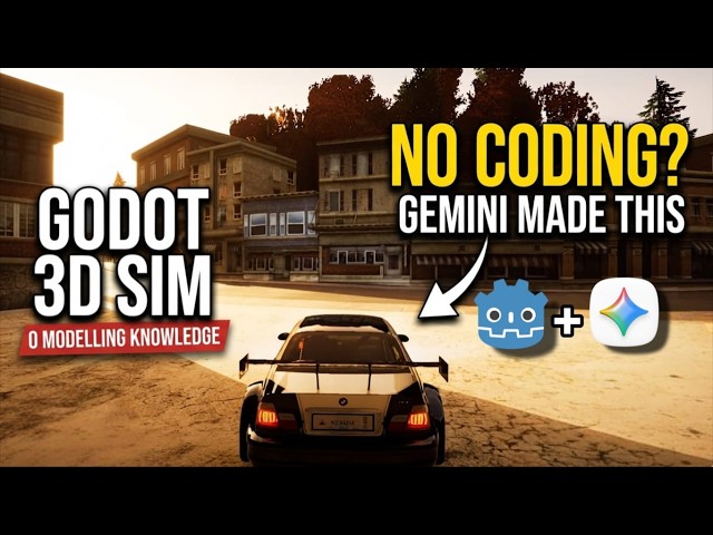 I Built a 3D Car Simulator with 0 Coding & No Experience (Godot & AI)