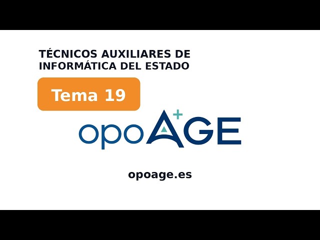 Tema 19 | Técnicos Auxiliares de Informática INAP 🧠