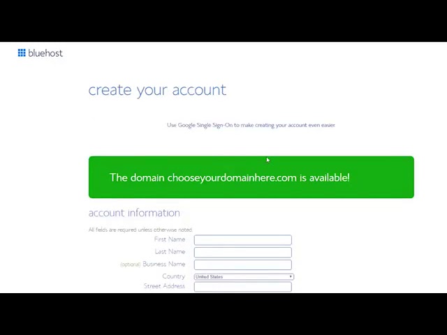 BlueHost WordPress Tutorial 2020 Step by Step register