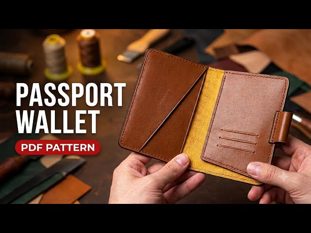 DIY Leather Passport Wallet | Step-by-Step Tutorial with Pattern