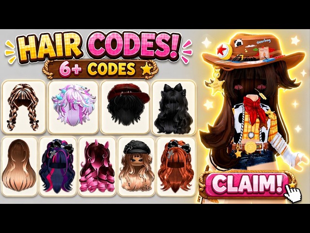 REDEEM 6+ NEW FREE HAIR CODES IN ROBLOX 2026!  NEW GIRL AND BOY HAIRS