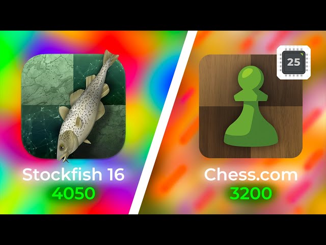Stockfish 16 vs Chess.com [Maximum (3200) Level 25]