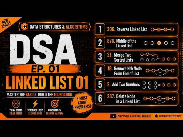 LIVE! | LINKED LIST BEGINS! | DSA Ep.01