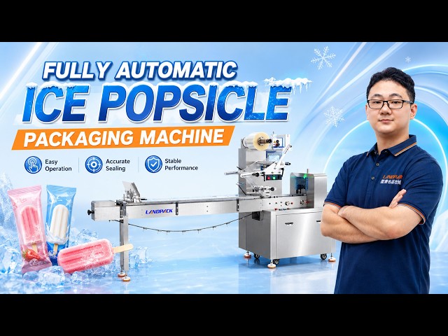 LP-350B Top Film Flow Packaging Machine with Ice Pop Feeder: How It Works | Machine Explanation