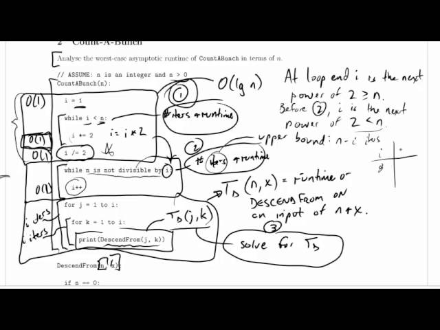 CPSC 320 Worked Example, Asymptotic Analysis: Analysing the Second Loop