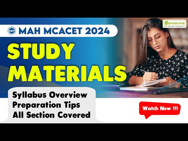 MH MCA CET 2024 : Best Study Materials | Syllabus Overview | Preparation Tips | All Sections Covered