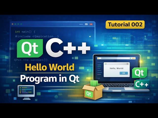 Qt C++ Tutorial 002 | Hello World Program in Qt