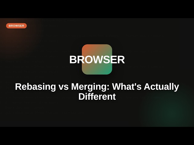 Git & GitHub for Web Developers Series: Rebasing vs Merging: What's Actually Different