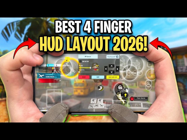 BEST 4 Finger HUD For CODM! 4 Finger Claw Layout - Best HUD Settings COD Mobile (Tips & Tricks)