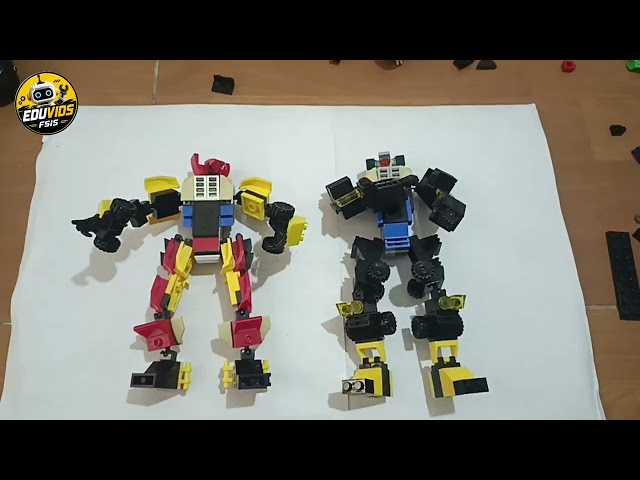 Bongkar 2 robot Lego untuk membuat robot Mecha baru lebih keren moc DIY robot poser dari Lego bricks