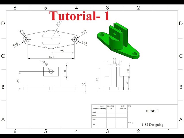 SolidWorks CAD Tutorial-01 | Beginner Mechanical Design (Step-by-Step) #solidworks  #cadtutorials