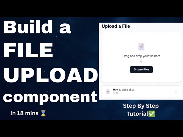 React Machine Coding: Build a File Upload Component (Drag & Drop)🫳📄 #file #codinginterviewquestions