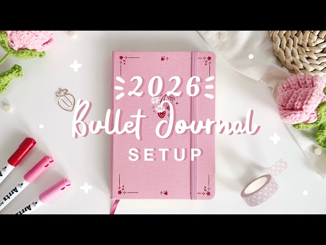 🍓 my 2026 bullet journal setup (+GIVEAWAY!)