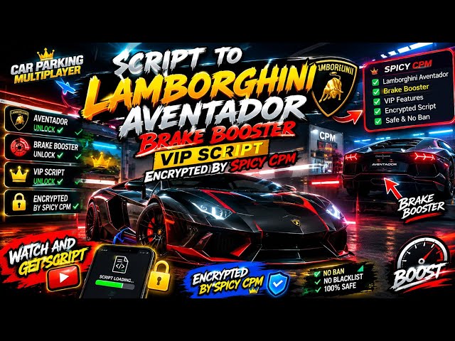 🔥 CPM NEW SCRIPT! Lamborghini Aventador + Brake Booster UNLOCKED 😱 | VIP Script | Spicy CPM