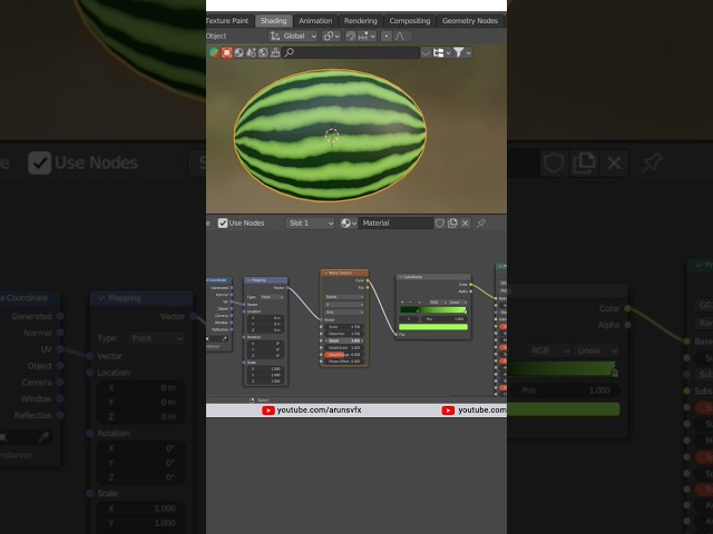 3d Watermelon Tamil Tutorial in Blender #blender #3dmodelling #watermelon #Tamil #cinema4d #lowpoly