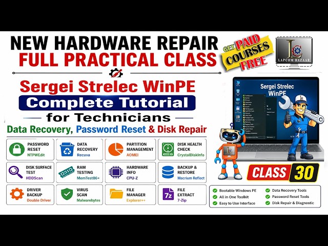 Sergei Strelec WinPE Complete Tutorial | Computer Repair toolkit | Hardware Repair Course #pcrepair