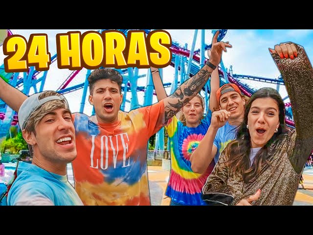 24 HORAS EN UN PARQUE DE DIVERSIONES !!