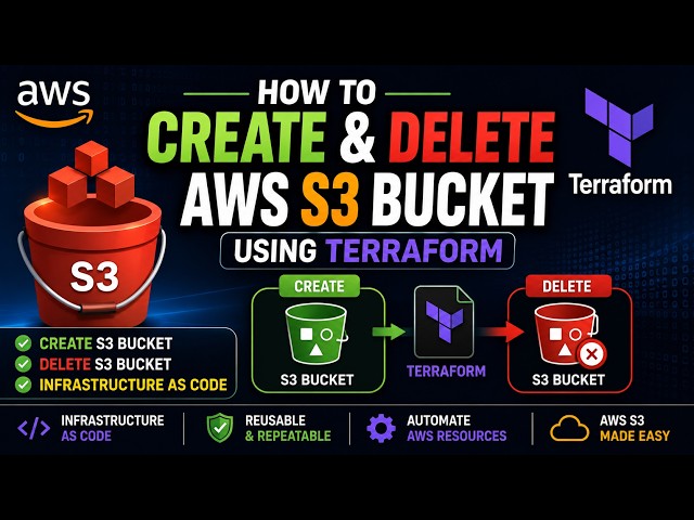 How to Create and Delete AWS S3 Bucket Using Terraform |Learn Terraform by Creating an AWS S3 Bucket